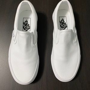 Vans brand new all white slip-on sneaker